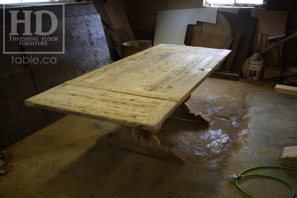 reclaimed wood table, unfinished table, gerald reinink