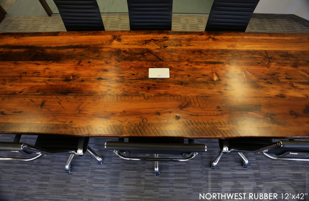 boardroom table, conference table, reclaimed wood boardroom table, epoxy, custom boardroom table, rustic table, hd threshing, hemlock boardroom table, unique boardroom table