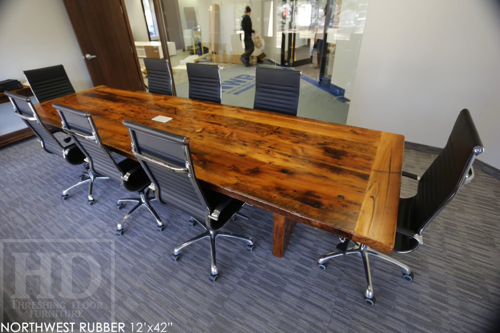 boardroom table, conference table, reclaimed wood boardroom table, epoxy, custom boardroom table, rustic table, hd threshing, hemlock boardroom table, unique boardroom table