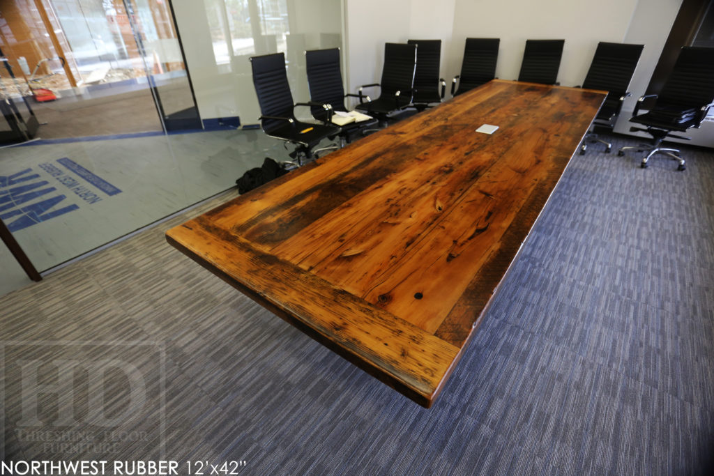 boardroom table, conference table, reclaimed wood boardroom table, epoxy, custom boardroom table, rustic table, hd threshing, hemlock boardroom table, unique boardroom table