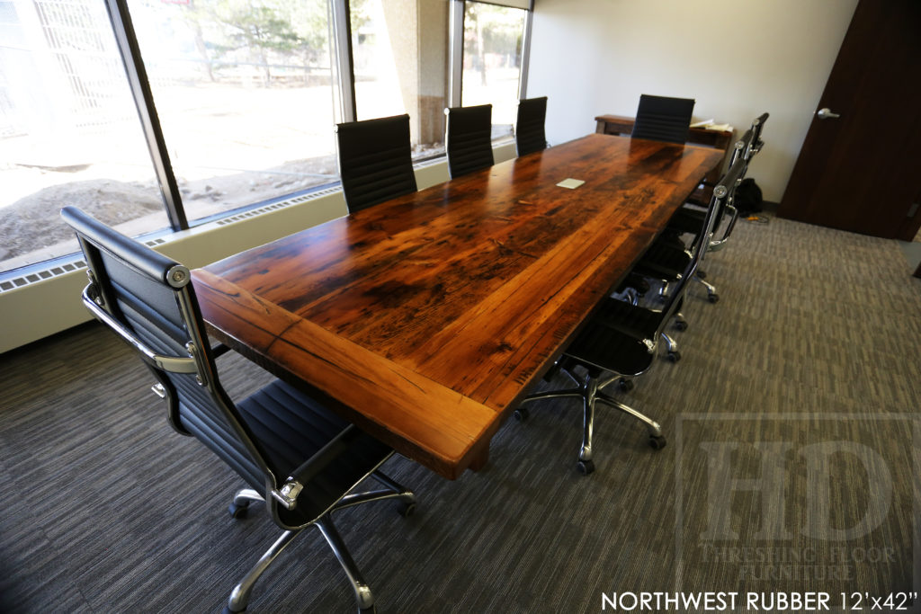 boardroom table, conference table, reclaimed wood boardroom table, epoxy, custom boardroom table, rustic table, hd threshing, hemlock boardroom table, unique boardroom table