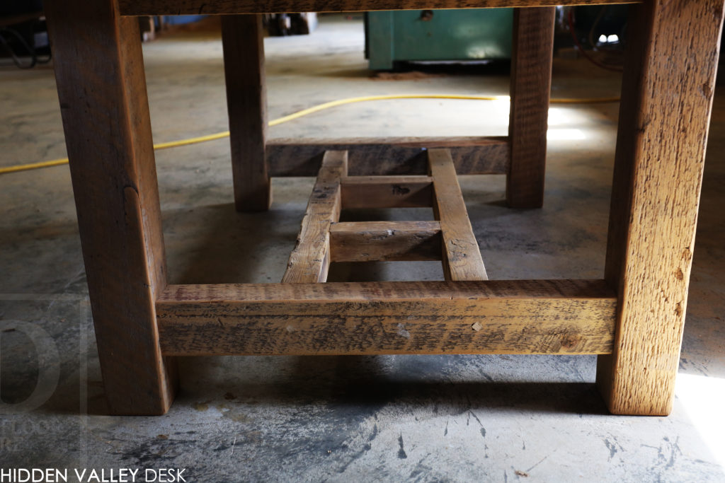 reclaimed wood desk, barnwood desk, hd threshing, gerald reinink