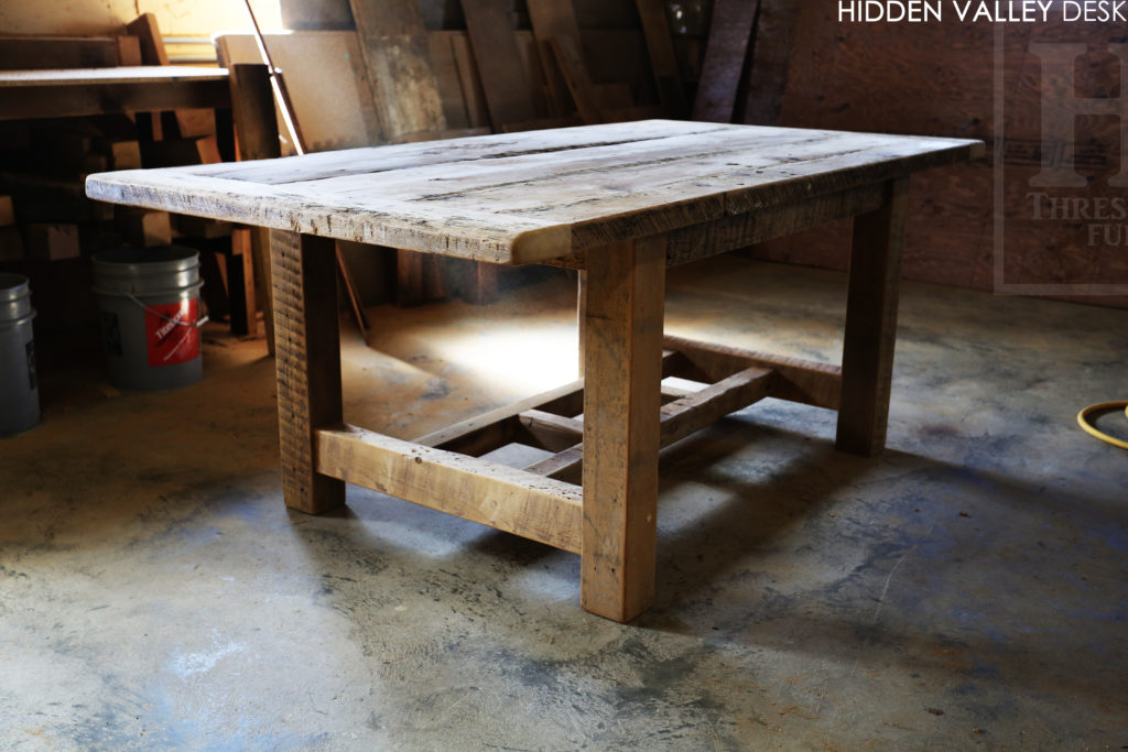 reclaimed wood desk, barnwood desk, hd threshing, gerald reinink