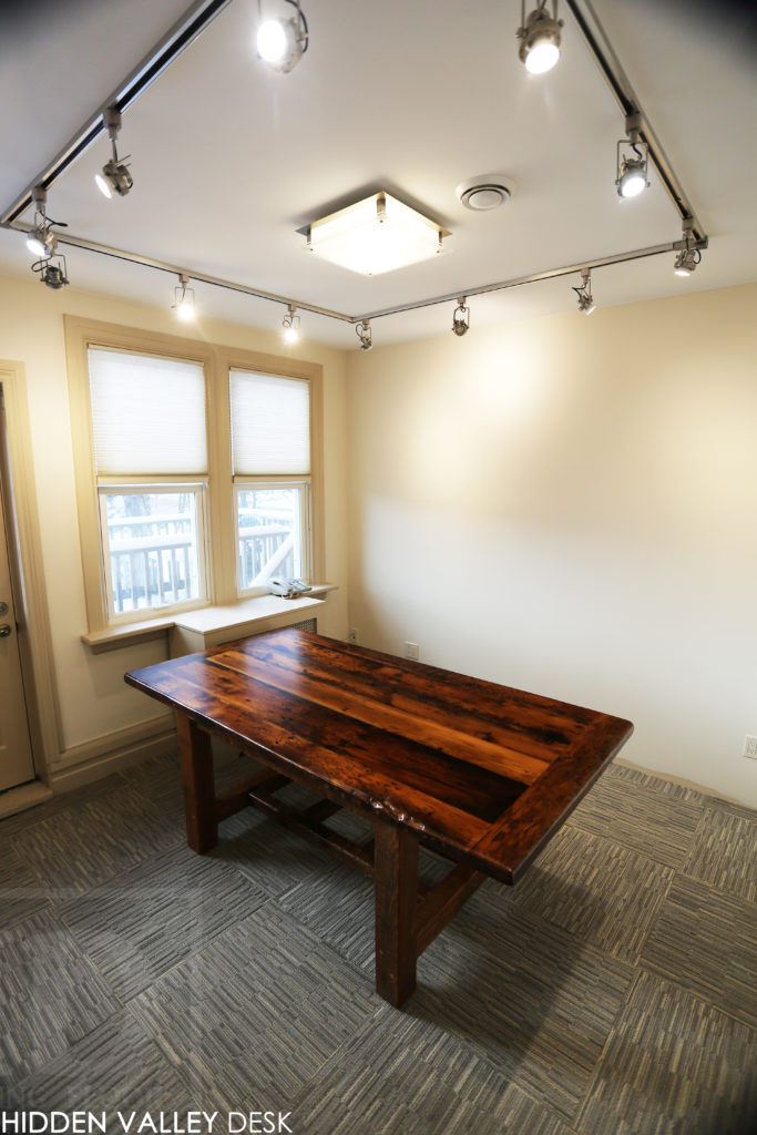 reclaimed wood desk, barnwood desk, hd threshing, gerald reinink