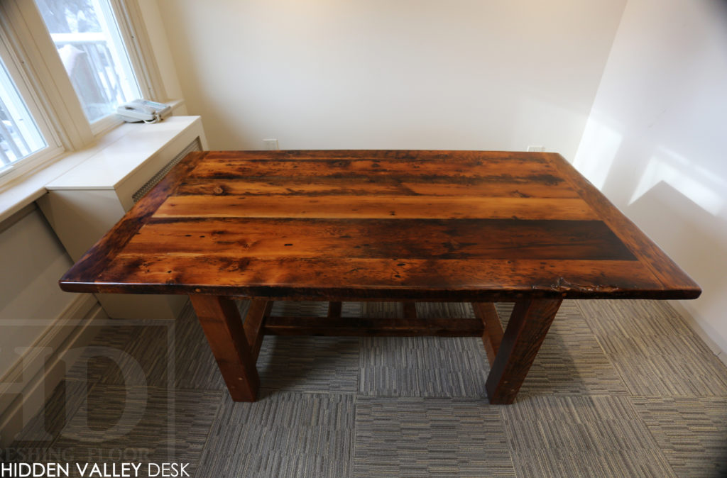 reclaimed wood desk, barnwood desk, hd threshing, gerald reinink