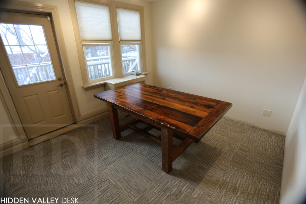 reclaimed wood desk, barnwood desk, hd threshing, gerald reinink