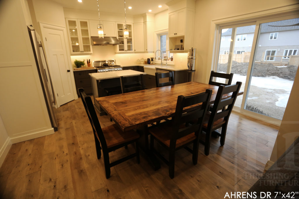 reclaimed wood table, stratford, ontario, rustic table, farmhouse table, country style table, hd threshing, solid wood furniture, mennonite furniture, barnwood table, cottage table