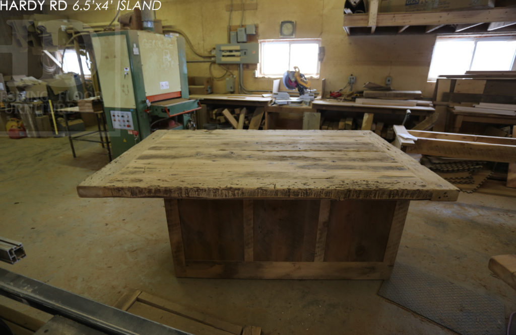 kitchen island, reclaimed wood island, rustic island, cottage island, country style island, custom reclaimed wood island, lee valley hardware, hemlock, hemlock barnboard, hemlock barnwood, epoxy, epoxy finish, unique kitchen island, gerald reinink