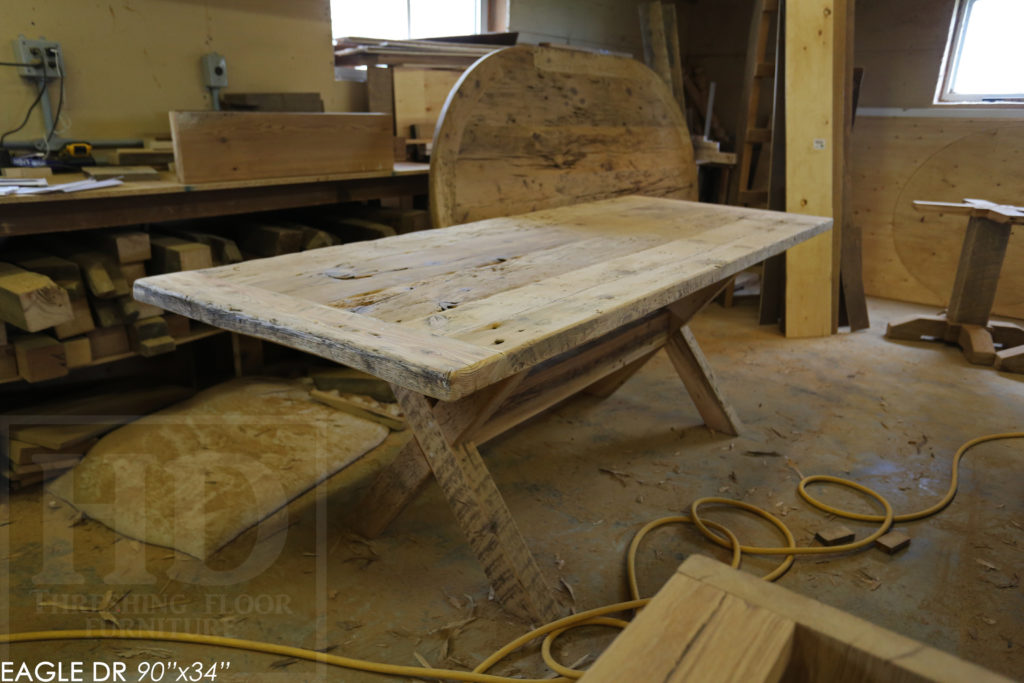 reclaimed wood tables ontario, rustic furniture canada, hd threshing, rustic table, rustic furniture, cottage table, sawbuck, x base, recycled wood table, burlington, ontario, gerald reinink, epoxy