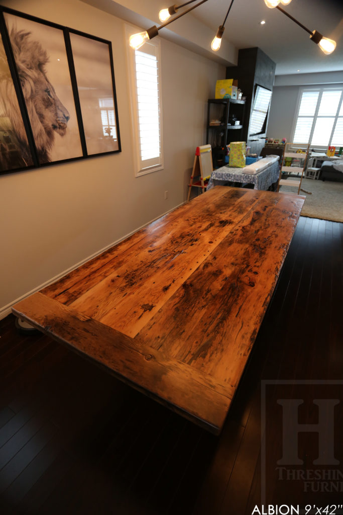 reclaimed wood table, Hamilton, ontario, pine, old growth pine, unique table ontario, gerald reinink, rustic furniture canada, rustic furniture ontario