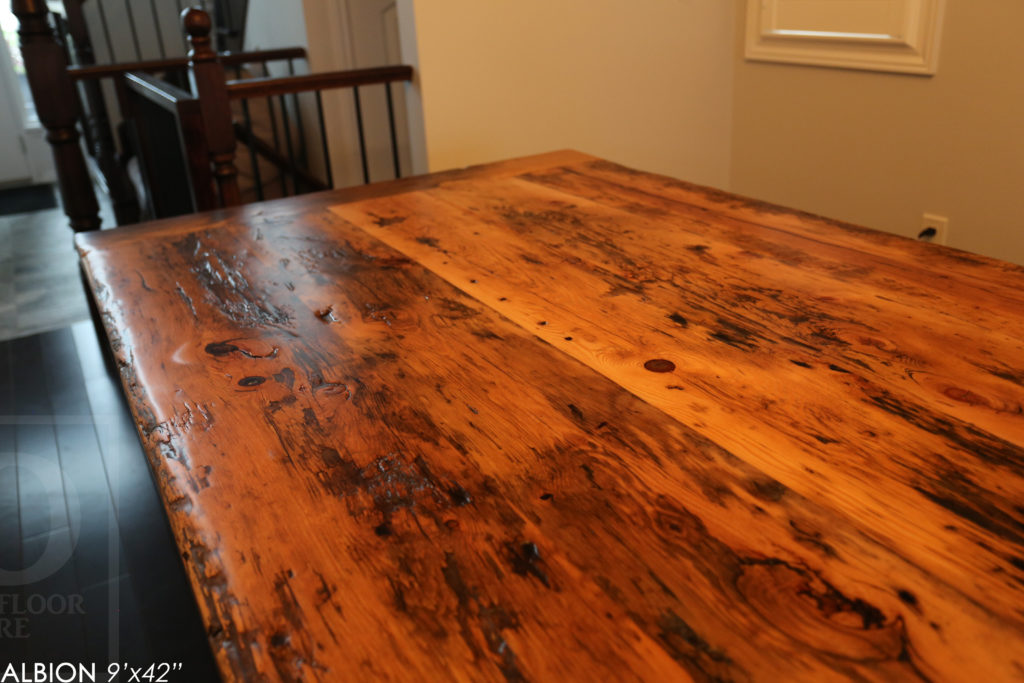 reclaimed wood table, Hamilton, ontario, pine, old growth pine, unique table ontario, gerald reinink, rustic furniture canada, rustic furniture ontario