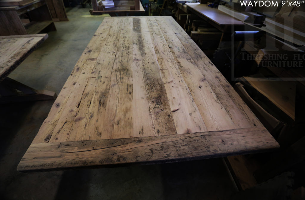 boardroom table canada, reclaimed wood boardroom table, conference table, rustic boardroom table, unique boardroom table, custom boardroom table, ayr, ontario, custom boardroom table ontario, hemlock, epoxy, threshing table, hd threshing, gerald reinink, office furniture ontario, rustic, farmhouse, Ayr Ontario, trestle