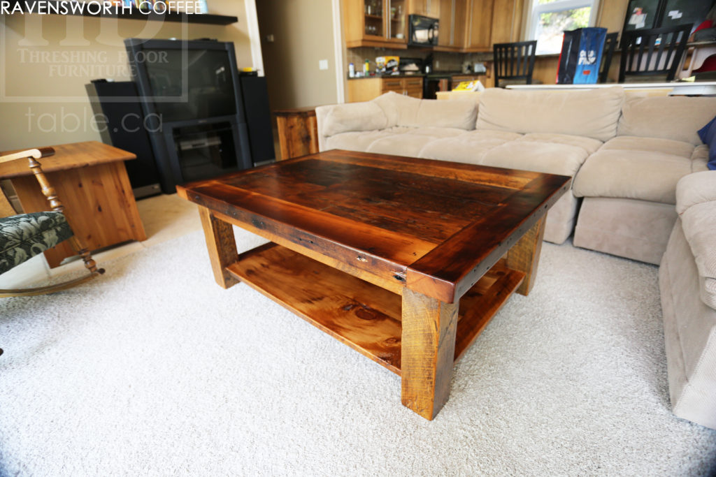 reclaimed wood coffee table, huntsville ontario, rustic coffee table, solid wood coffee table, epoxy, resin, unique coffee table, rustic furniture canada, Mennonite furniture