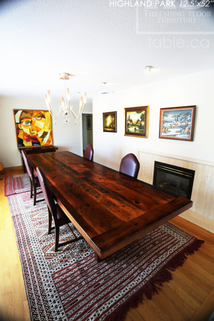 reclaimed wood table, rustic furniture, Dundas Ontario, epoxy finish, threshing table, old growth wood, rustic, cottage, farmhouse, hd threshing, custom table ontario, solid wood table, recycled wood table, hd threshing floor furniture, gerald reinink