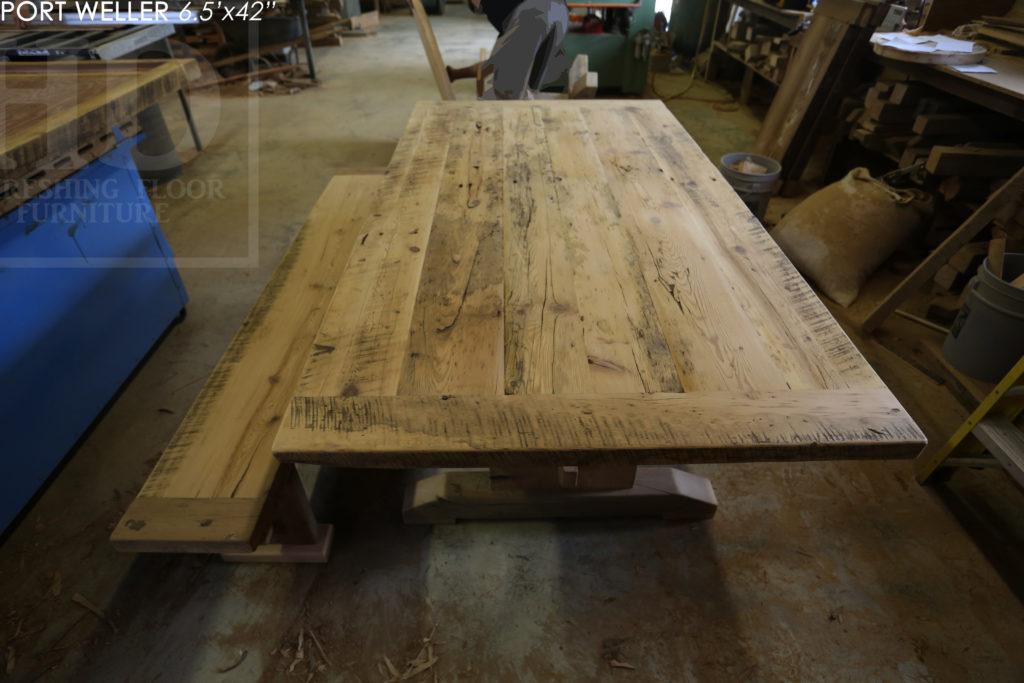 Niagara on the Lake, reclaimed wood table, epoxy, HD Threshing, wormy maple chairs, rustic table, reclaimed wood bench, lazy susan, Gerald Reinink