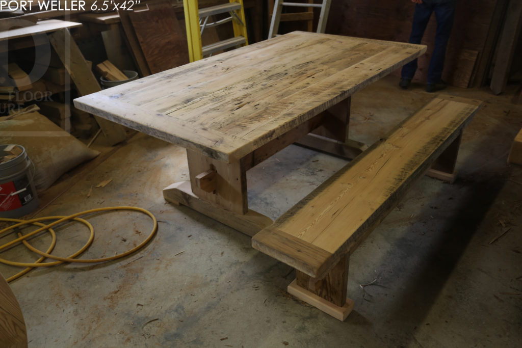 Niagara on the Lake, reclaimed wood table, epoxy, HD Threshing, wormy maple chairs, rustic table, reclaimed wood bench, lazy susan, Gerald Reinink