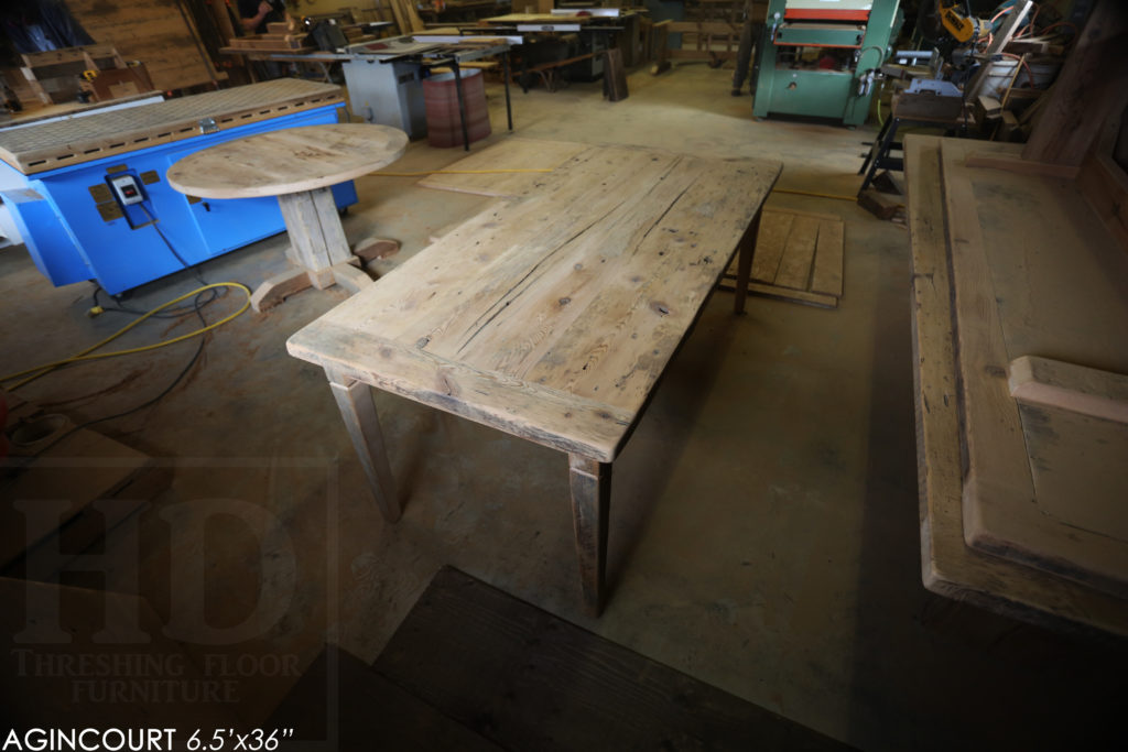 harvest tables toronto, high end tables canada, hemlock, rustic, cottage, hemlock, HD threshing, Gerald Reinink