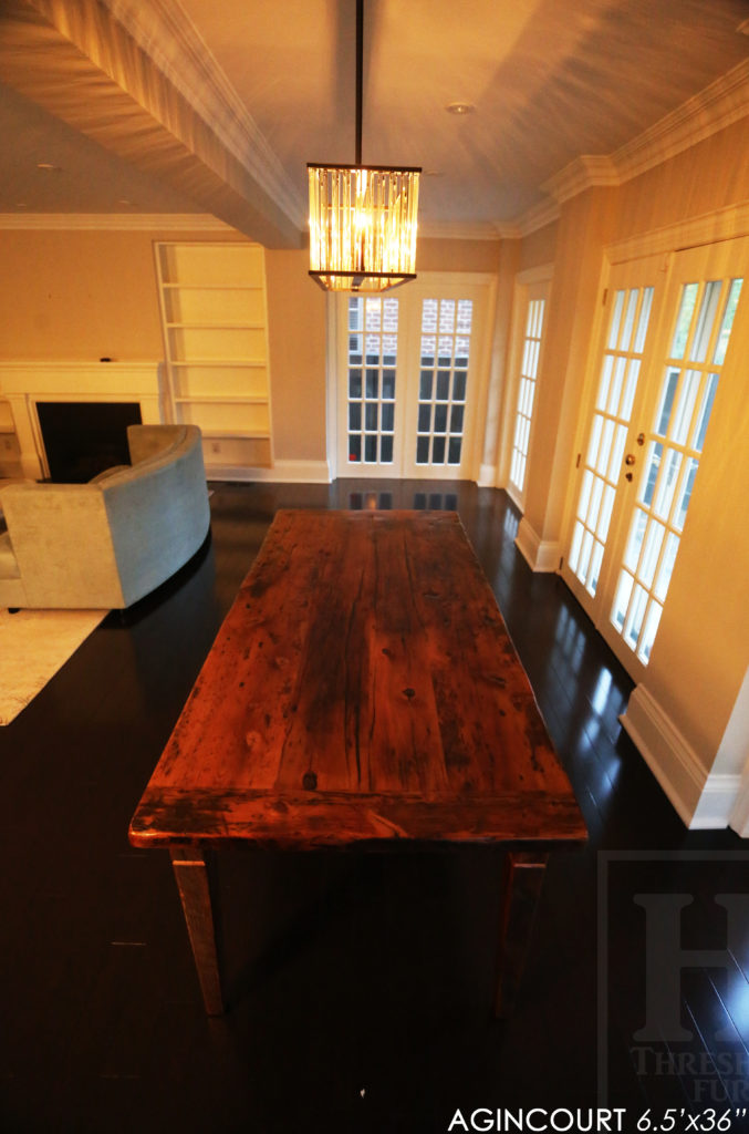 harvest tables toronto, high end tables canada, hemlock, rustic, cottage, hemlock, HD threshing, Gerald Reinink, custom harvest table canada