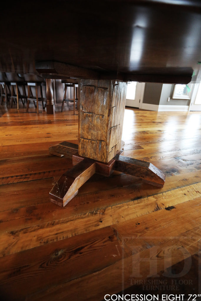 round table, puslinch, ontario, hd threshing, rustic table, farmhouse table, distressed wood table, cottage table, epoxy, hd threshing, solid wood table, custom round table, recycled wood table, round