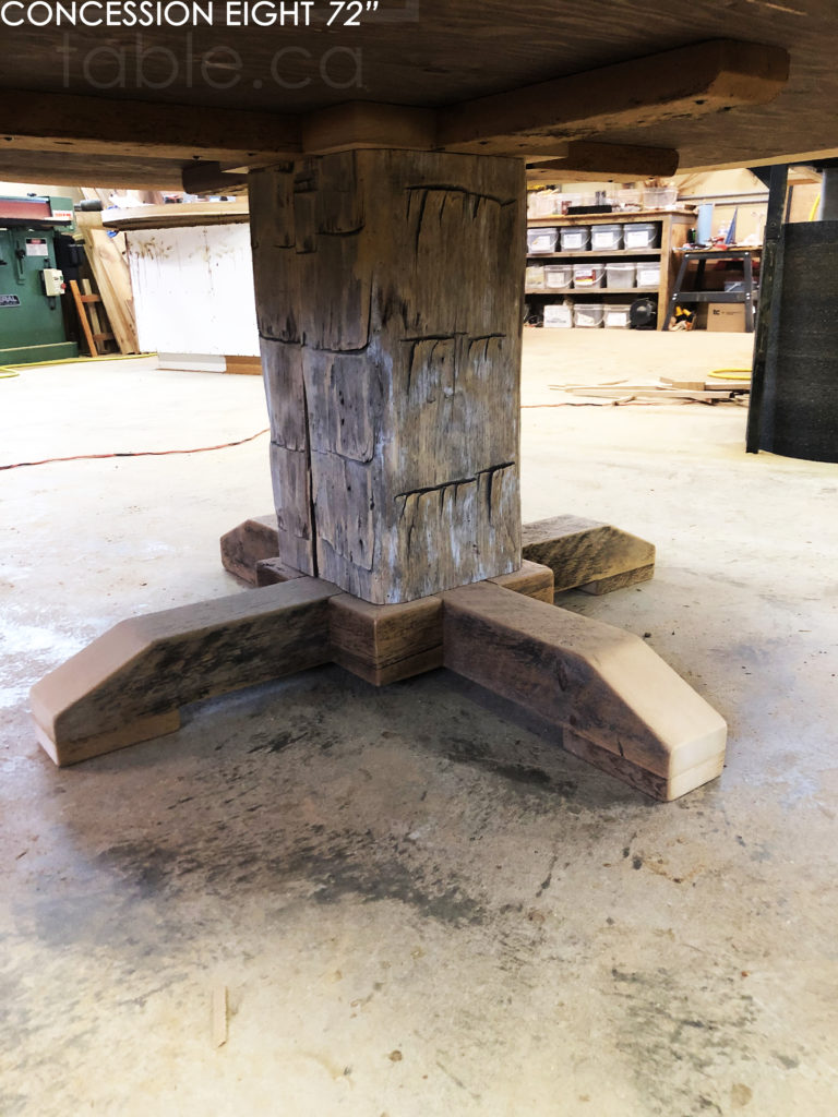 round table, puslinch, ontario, hd threshing, rustic table, farmhouse table, distressed wood table, cottage table, epoxy, hd threshing, solid wood table, custom round table, recycled wood table, round