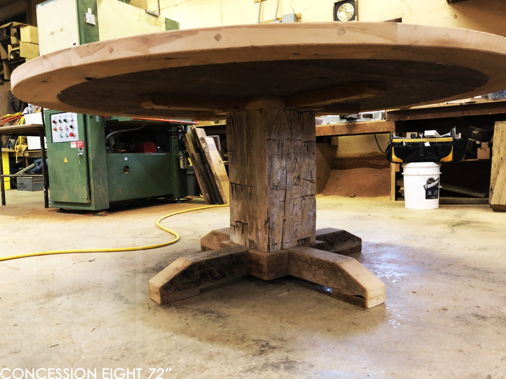 round table, puslinch, ontario, hd threshing, rustic table, farmhouse table, distressed wood table, cottage table, epoxy, hd threshing, solid wood table, custom round table, recycled wood table, round