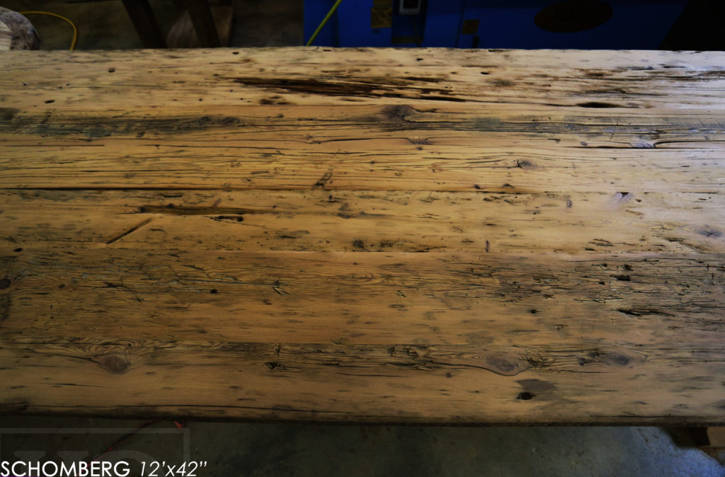 reclaimed wood table, barnwood table, schomberg ontario, hd threshing, custom furniture schomberg, farmhouse table, cottage table, mennonite furniture, gerald reinink