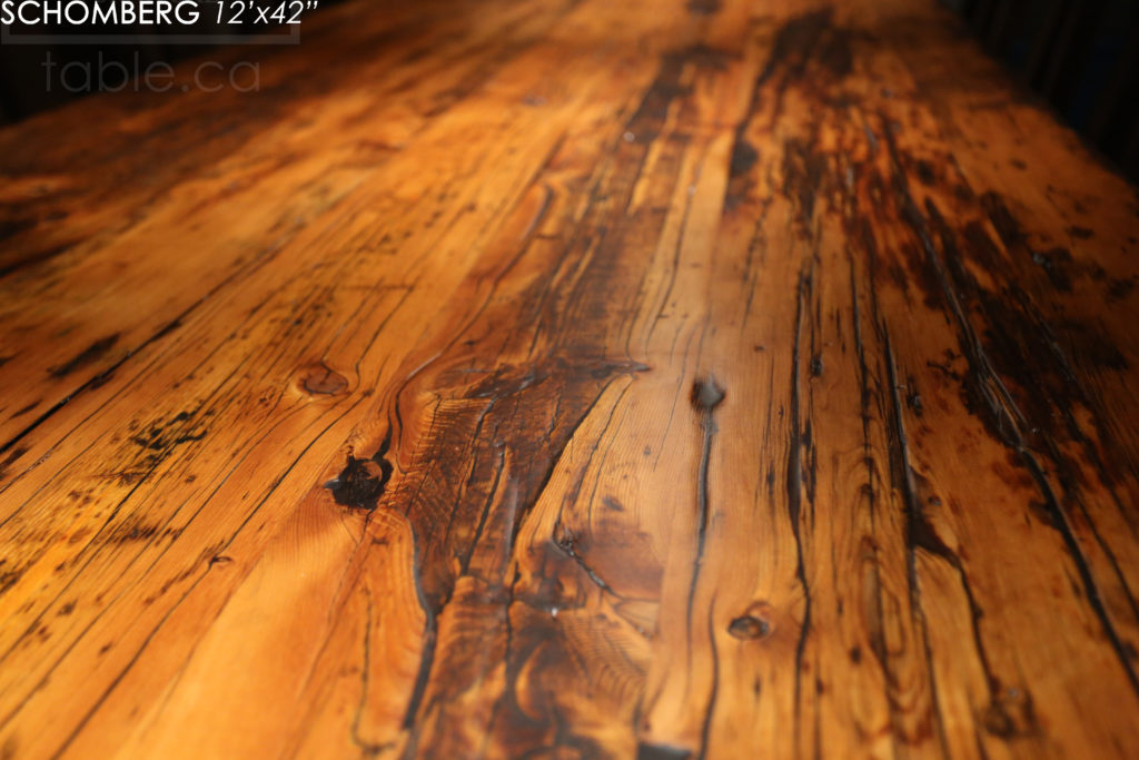 reclaimed wood table, barnwood table, schomberg ontario, hd threshing, custom furniture schomberg, farmhouse table, cottage table, mennonite furniture, gerald reinink