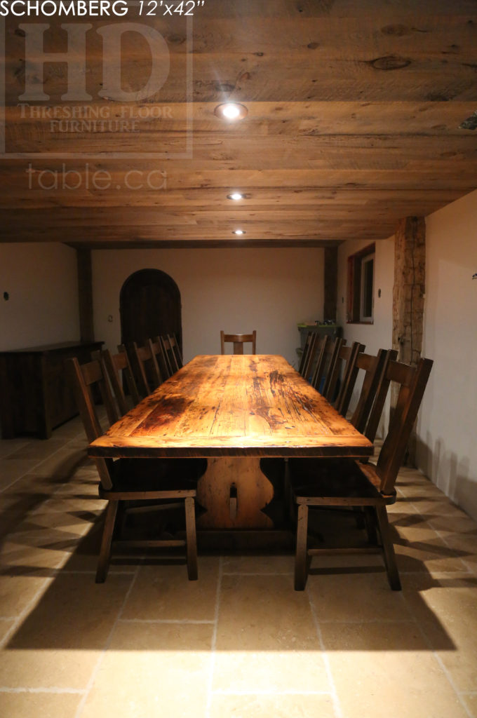 reclaimed wood table, barnwood table, schomberg ontario, hd threshing, custom furniture schomberg, farmhouse table, cottage table, mennonite furniture, gerald reinink