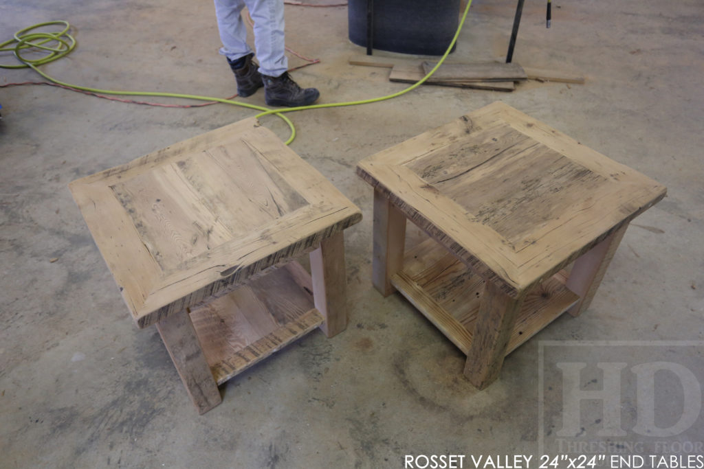 end table, reclaimed wood end table, custom end table, hemlock, barnwood end table, reclaimed wood furniture Ontario, HD Threshing Floor Furniture, distressed, farmhouse, rustic, farmhouse, cottage, epoxy, gerald reinink