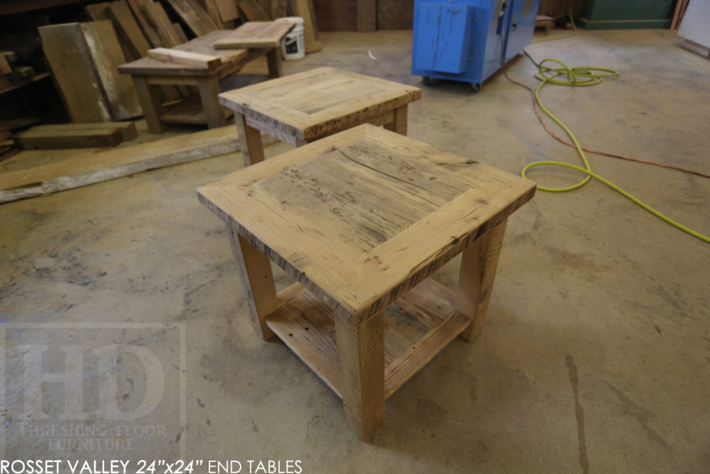 end table, reclaimed wood end table, custom end table, hemlock, barnwood end table, reclaimed wood furniture Ontario, HD Threshing Floor Furniture, distressed, farmhouse, rustic, farmhouse, cottage, epoxy, gerald reinink