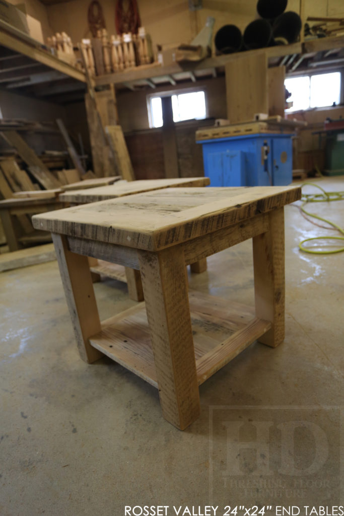 end table, reclaimed wood end table, custom end table, hemlock, barnwood end table, reclaimed wood furniture Ontario, HD Threshing Floor Furniture, distressed, farmhouse, rustic, farmhouse, cottage, epoxy, gerald reinink