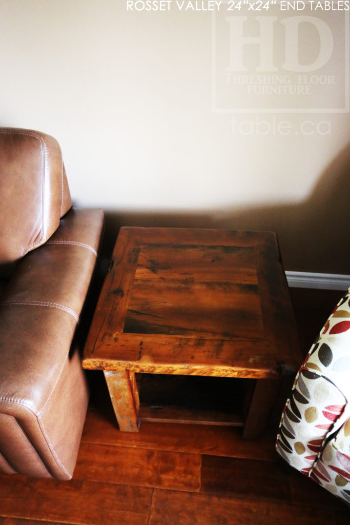 end table, reclaimed wood end table, custom end table, hemlock, barnwood end table, reclaimed wood furniture Ontario, HD Threshing Floor Furniture, distressed, farmhouse, rustic, farmhouse, cottage, epoxy, gerald reinink