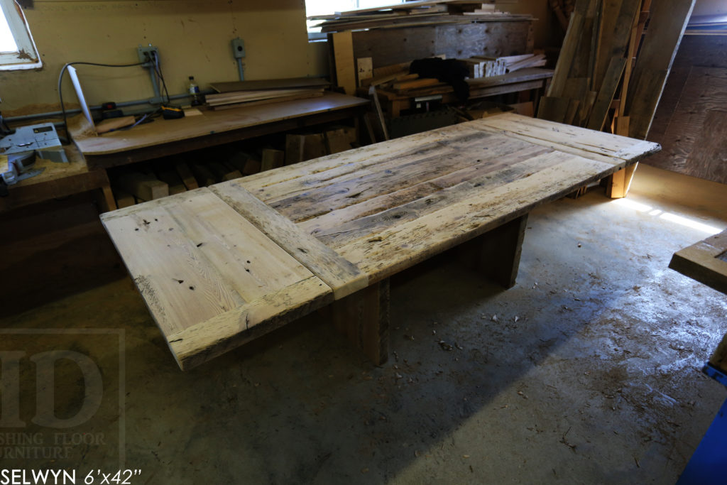 reclaimed wood table, ottawa ontario, modern table, custom barnwood table, hd threshing, hd threshing floor furniture, epoxy, rustic, farmhouse, solid wood, gerald reinink