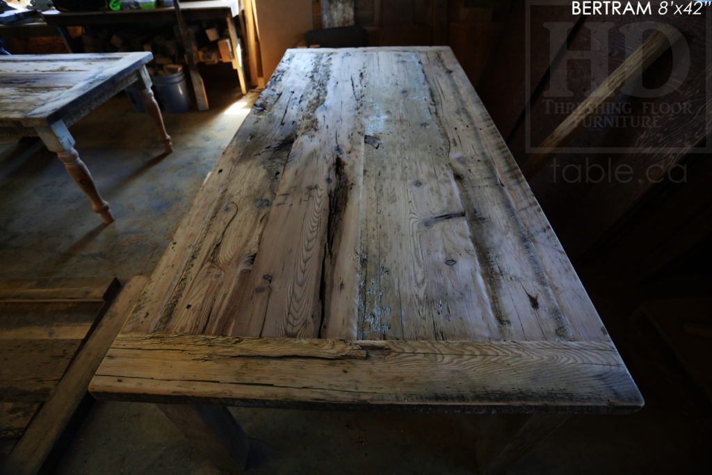 reclaimed wood harvest table, harvest tables hamilton, hd threshing, epoxy, bench, reclaimed wood bench, custom bench, hamilton, ontario, epoxy, rustic, farmhouse, mennonite furniture, distressed wood table, cottage table, farmhouse table, modern reclaimed wood table