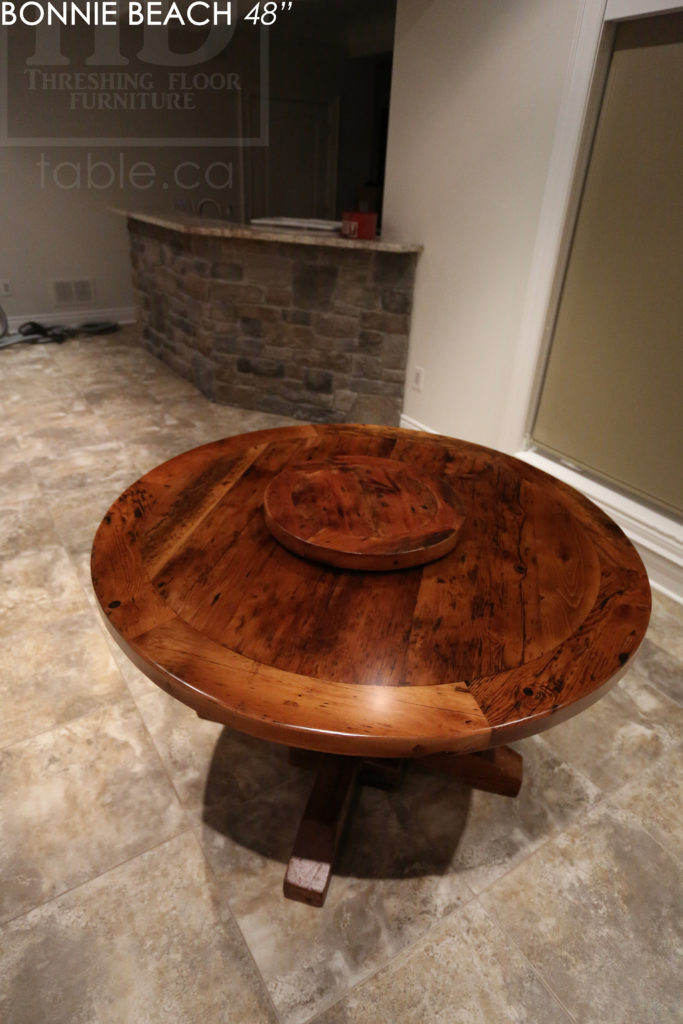 round table, Orillia, Ontario, cottage table, custom round table, hd threshing, orillia furniture, epoxy, farmhouse style, cottage style, rustic furniture canada