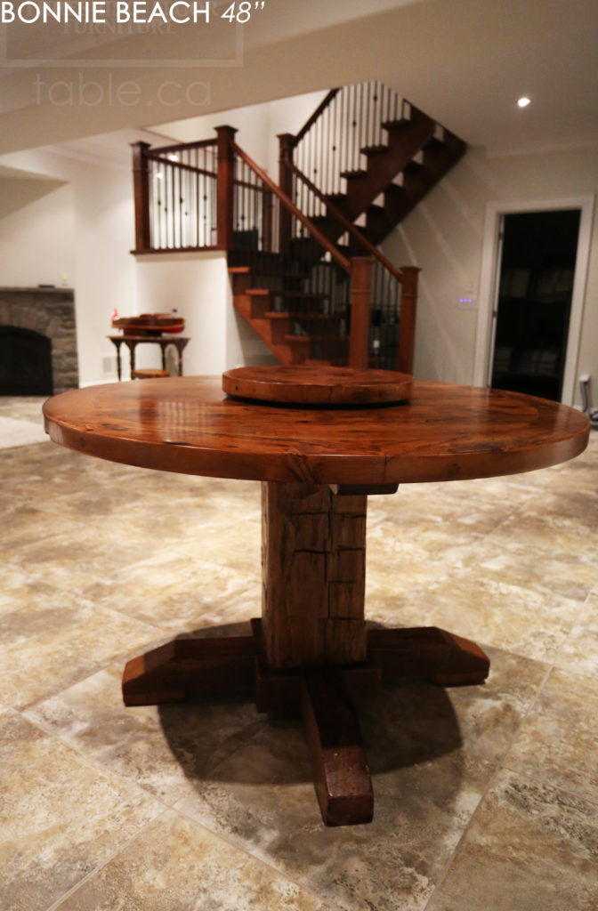 round table, Orillia, Ontario, cottage table, custom round table, hd threshing, orillia furniture, epoxy, farmhouse style, cottage style, rustic furniture canada