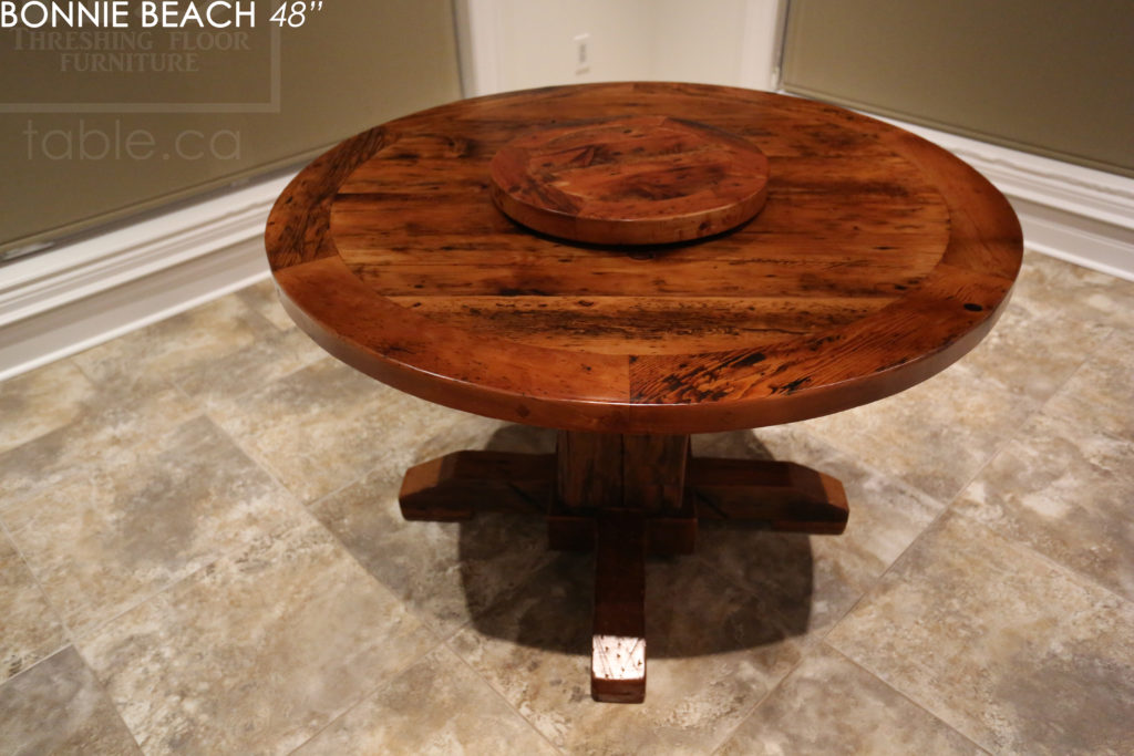 round table, Orillia, Ontario, cottage table, custom round table, hd threshing, orillia furniture, epoxy, farmhouse style, cottage style, rustic furniture canada