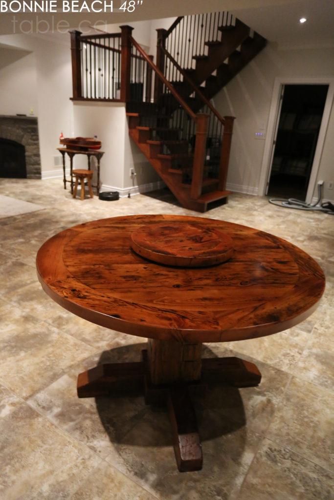 round table, Orillia, Ontario, cottage table, custom round table, hd threshing, orillia furniture, epoxy, farmhouse style, cottage style, rustic furniture canada