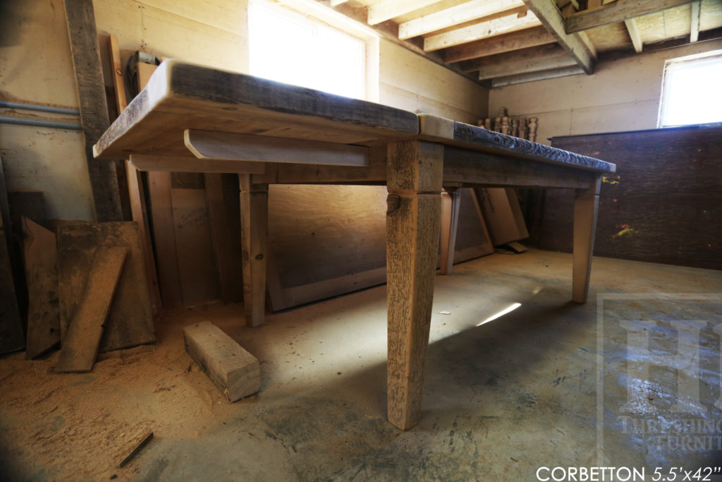 reclaimed wood table, epoxy, rustic table, farmhouse table, gerald reinink