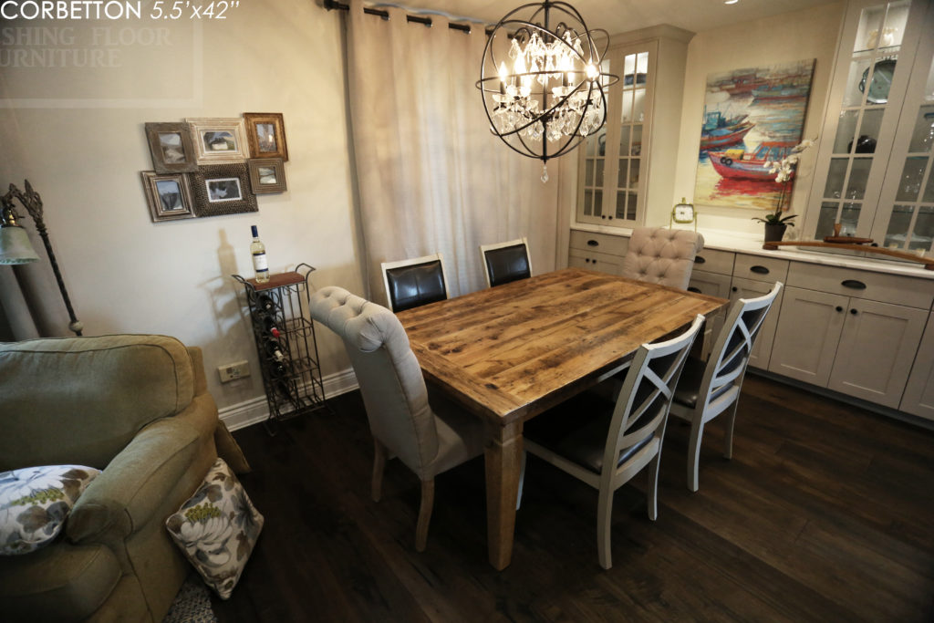 reclaimed wood table, epoxy, rustic table, farmhouse table, gerald reinink