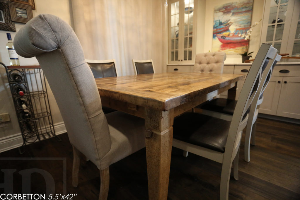 reclaimed wood table, epoxy, rustic table, farmhouse table, gerald reinink