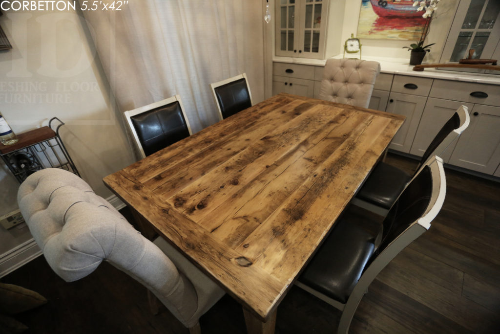 reclaimed wood table, epoxy, rustic table, farmhouse table, gerald reinink