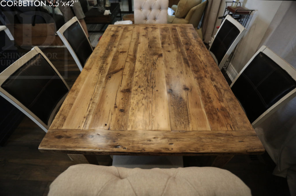 reclaimed wood table, epoxy, rustic table, farmhouse table, gerald reinink