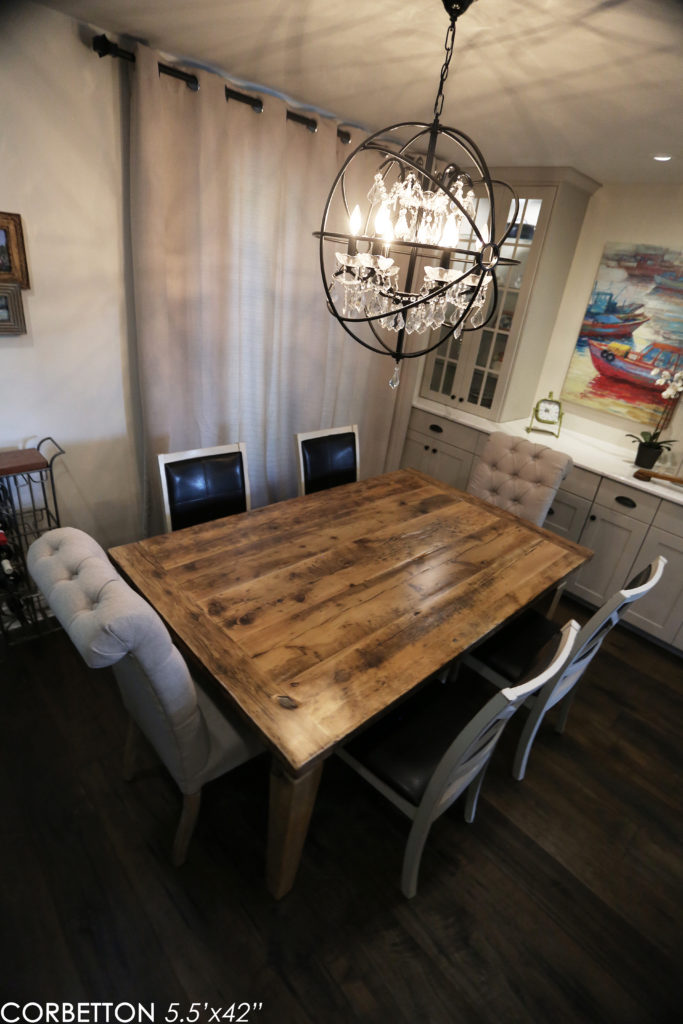 reclaimed wood table, epoxy, rustic table, farmhouse table, gerald reinink