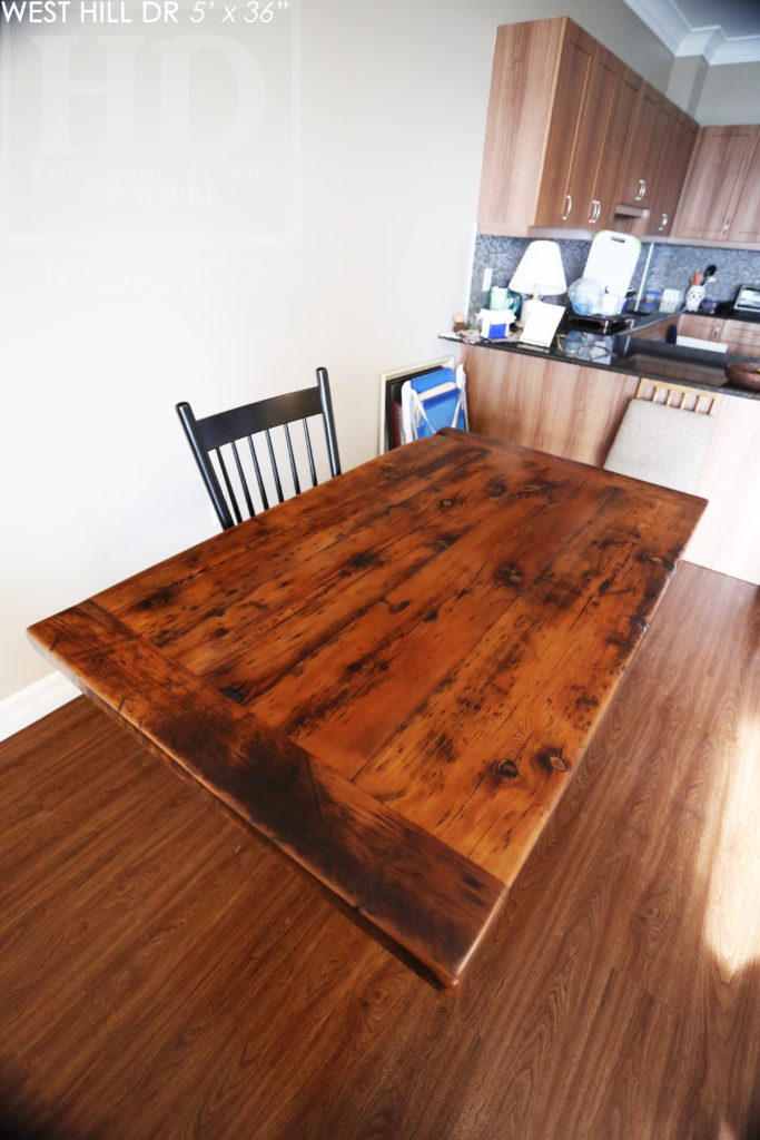 trestle table, reclaimed wood table, waterloo, ontario, rustic, solid wood table, custom reclaimed wood table, rustic furniture canada, rustic furniture ontario