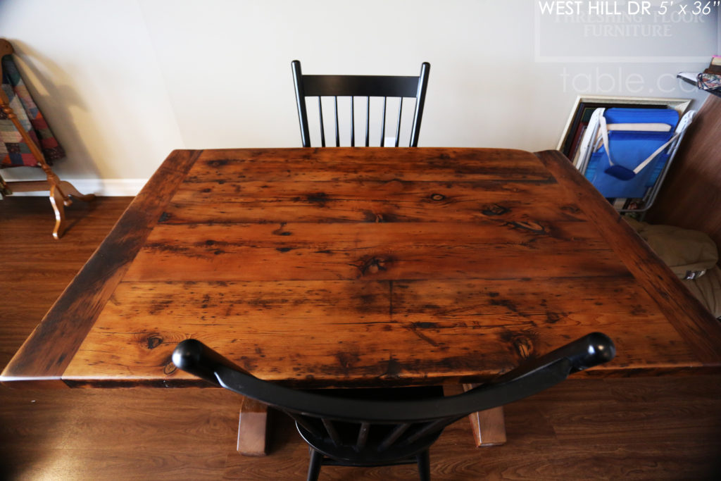 trestle table, reclaimed wood table, waterloo, ontario, rustic, solid wood table, custom reclaimed wood table, rustic furniture canada, rustic furniture ontario