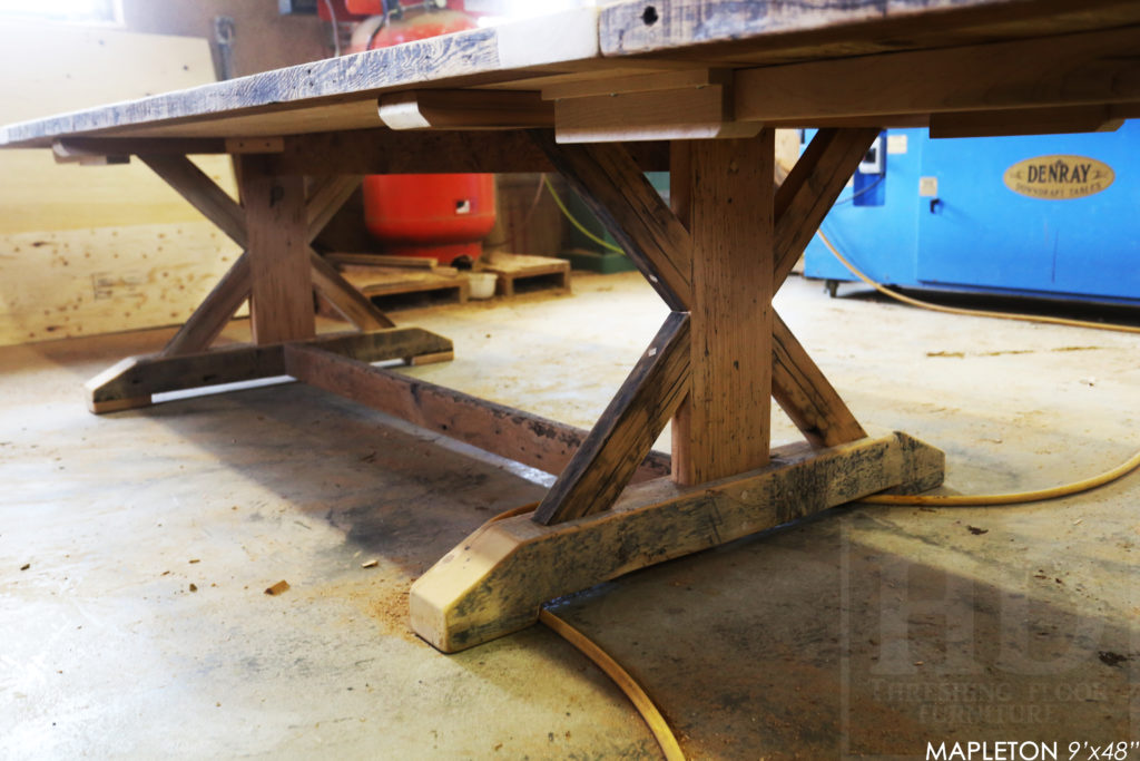 9′ Reclaimed Wood Table we made for a Schomberg Home Blog