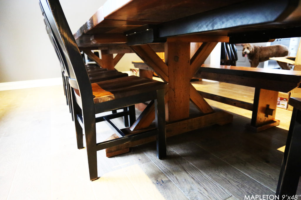 9′ Reclaimed Wood Table we made for a Schomberg Home Blog