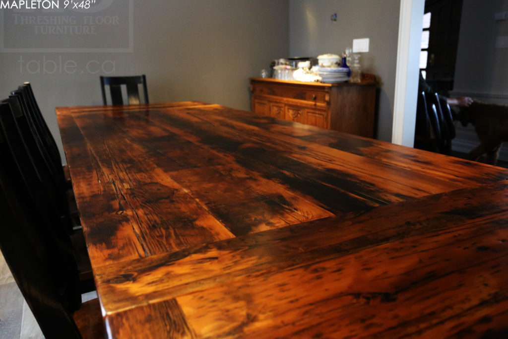 9′ Reclaimed Wood Table we made for a Schomberg Home Blog