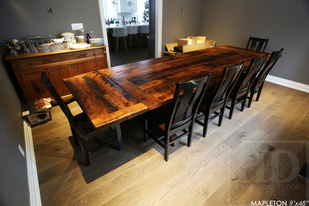 9′ Reclaimed Wood Table we made for a Schomberg Home Blog